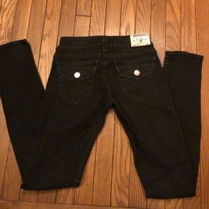 True Religion black skinny jeans